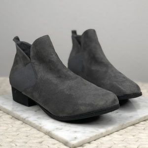 Mia Amore Memory Foam Grey Suede Ankle Boots